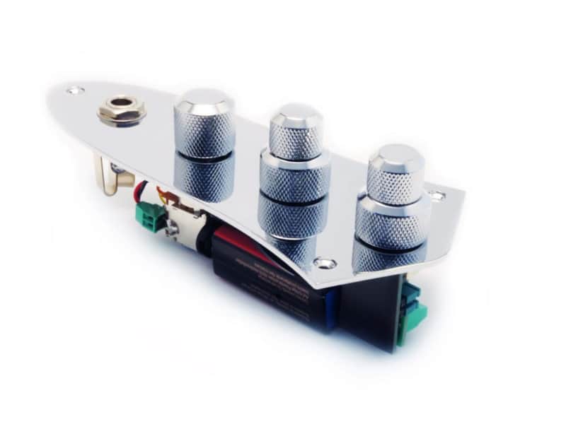 John East J-Tone 2 Band Bass Preamp - Volume/Blend Stack - Chrome Plate with Chrome Knobs image 1