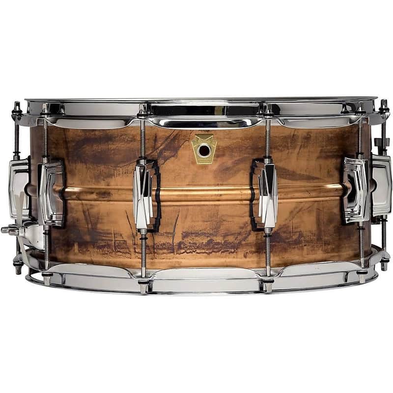 Ludwig LC663 Raw Copper Phonic 6.5x14" Snare Drum image 1