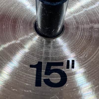 ‡‡‡Used Paiste 15" 2002 Heavy Hi-Hat Cymbals (Pair) - 90's Black Label Reissue In Excellent Condition‡‡‡ image 20