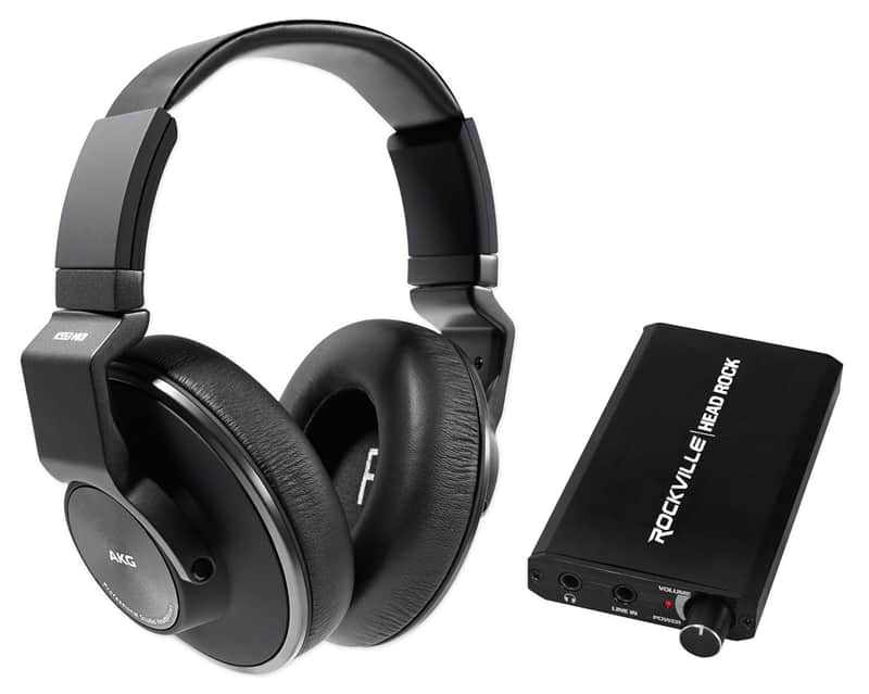 AKG K553 MK2 MKII Studio Monitoring Headphones+Rechargeable Headphone Amplifier image 1