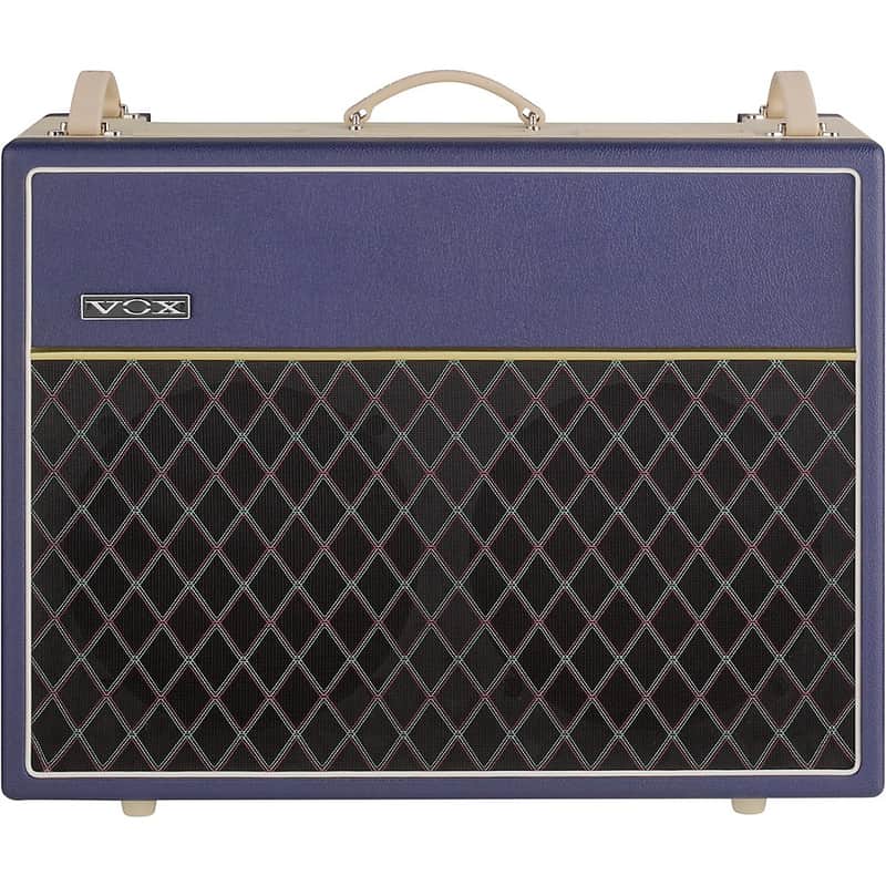 VOX AC30 Custom 30W 2x12 Limited-Edition Tube Guitar Combo Amp Regular Blue/Cream image 1