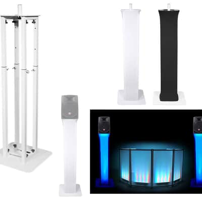 (1) Rockville White Adjustable Totem Stand For Rockville RPG12 12" Speaker image 1
