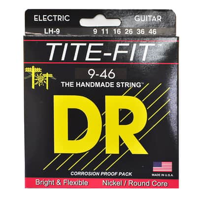 DR Strings LH-9 Tite-Fit Nickel Plated Light to Medium Electric Guitar Strings 09-46