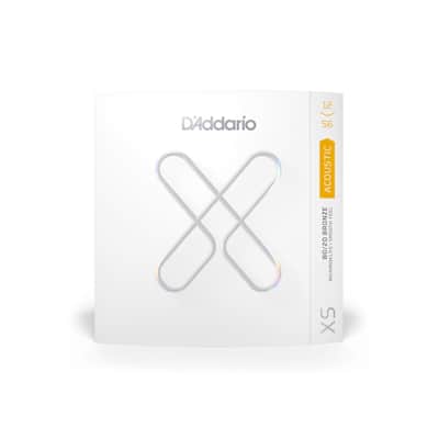 D'Addario XSABR1256 XS 80/20 Bronze Coated Acoustic Guitar Strings - Light Top / Medium Bottom (12-56)