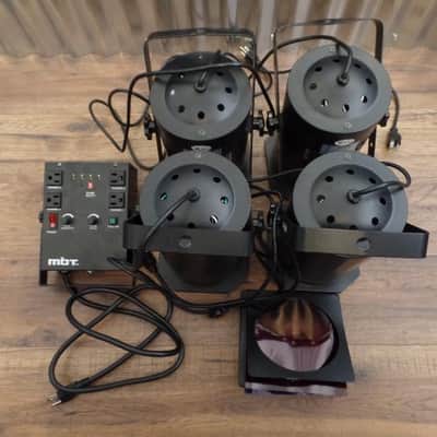 MBT Lighting 4 Pack P38 Par Cans with MBT Chase 4 Channel DJ Light Controller image 2