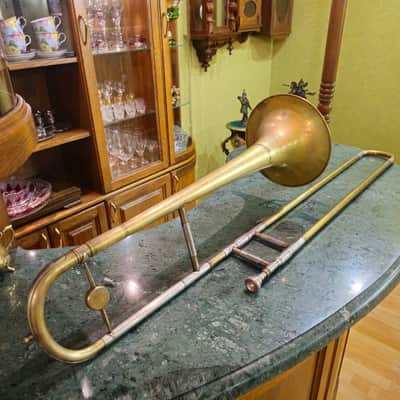 Vintage Slider Trombone Orpheus Kyiv Ukraine USSR Pink brass 1982 #54 image 6