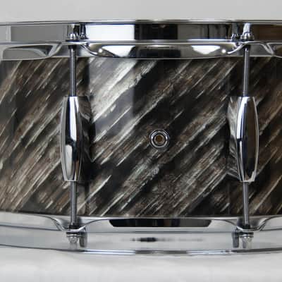 Click Custom 8ply Maple 6x12 Snare Drum Quicksilver Strata Finish image 3