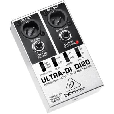 BEHRINGER DI20 ULTRA-DI PRO DI-BOX ATTIVA 2 CANALI O SPLITTER CONVERTE 2 LINE JACK A 2 XLR BILANCIATI image 1