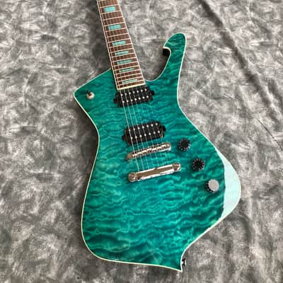 Iron Label Guitars Leonidas 7 String 2025 - Transparent Teal image 2