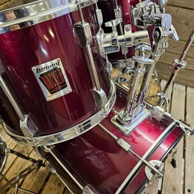 Ludwig Rocker Vintage Drum Kit, Red Inc Chad Smith Snare USED! RKCKK051124 image 5