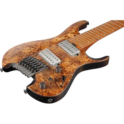 Ibanez Quest Standard QX527PB-ABS 7-String Solid Body Electric Guitar with Roasted Birdseye Fretboard, Right-Handed, Antique Brown Stained image 6