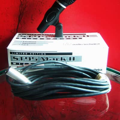 Vintage 1990's Audio-Technica ST95 Mark II 1990's Black dynamic cardioid microphone Low Z w accessories # 6 image 1