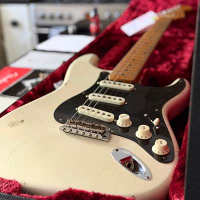 Fender Custom Shop Limited Edition Ancho Poblano Journeyman Relic Stratocaster with Maple Fretboard 2016 - White Blonde image 6
