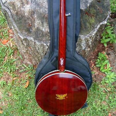 Hohner Vintage Japan 5 String Resonator Banjo 1970s Mahogany image 2