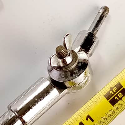 Premier 3/8x6.5"x14"Cymbal L-Arm Chrome Bass Drum Mount Holder Stand Vintage 70s image 3