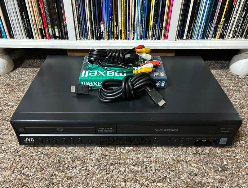 JVC HR-XVC38BU DVD/VHS Combo Player VCR Recorder HDMI No Remote TESTED ✅