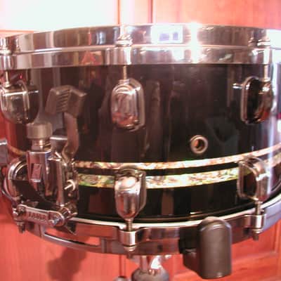 Tama David Silveria (Korn) Signature Snare Drum, DS1465 Piano Black with Black Nickel Hardware image 3