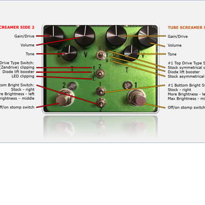 TS9 Ultimate Tube Screamer Clone - 6 Overdrives/2 Channels - Handwired - Nashville Pedal Co. GF2 image 2