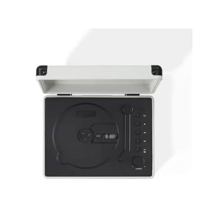 Crosley CR3505DP Cruiser Portable CD Player Retro Bluetooth Speakers, White Farmhouse -NEW image 9