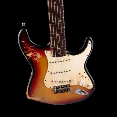 Vintage 1970 Fender Stratocaster 3-Tone Sunburst With Soft Case image 3