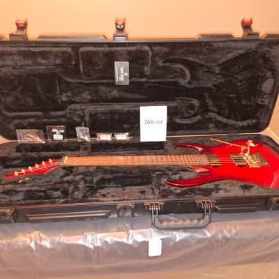 Solar Guitar AB1.6AFRQBR - Quilted Blood Red Burst Gloss with Solar Hard Case Solar 2024 - Red Burst Gloss image 2