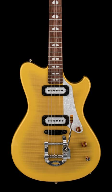 Powers Electric A-Type Select PF42 - Saffron Yellow Metallic Ghost Flame #B303 image 1