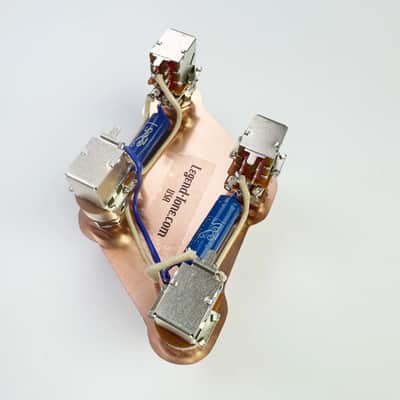 Gibson Les Paul JP (Jimmy Page) Wiring Harness - With Toggle & Output Jack - Copper image 3