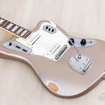 2024 Nash JG-63/BB Offset Electric Guitar Shoreline Gold Medium Aged w/ Blocks + Binding, Lollar, Case & Tags image 9