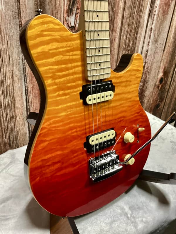 Sterling by Music Man Axis Quilted Maple Electric Guitar Spectrum Red image 1