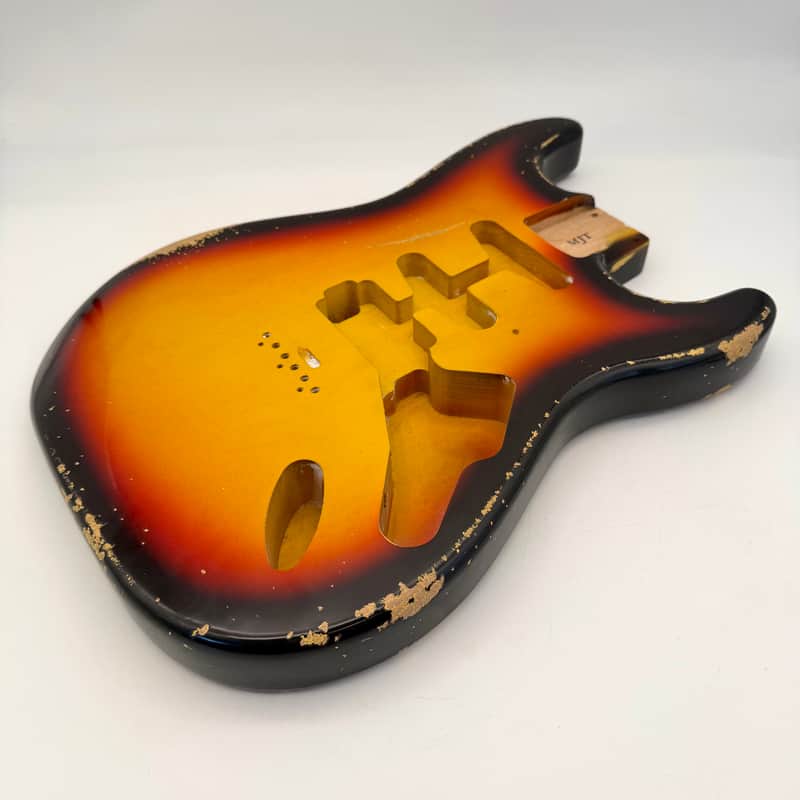 MJT Stratocaster Body Alder Relic Nitro 3-Tone Sunburst mjt6663 image 1