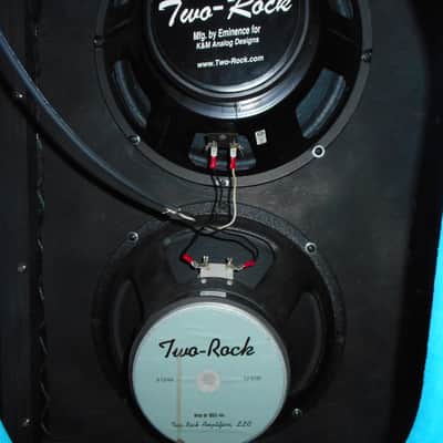 Amplified Nation 2x12 vertical cab Custom ordered with rare Vox Grill cloth (can't be ordered anymore) 2021 - Turquoise Suede image 3