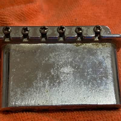 CHROME 1970s Vintage Fender Stratocaster BRIDGE w/ GOTOH Saddle image 5