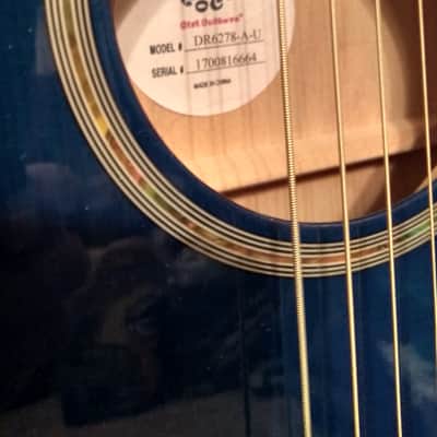 Daisy Rock DR6278 Wildwood Royal Blue Burst acoustic electric cutaway guitar image 7