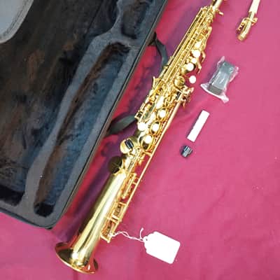 Musikwerks Bb Soprano Saxophone with High F# and High G-Lacquer-Two Necks/Extras! image 2