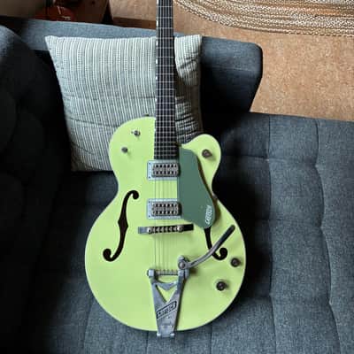 Gretsch G6118T Anniversary with Bigsby 2003 - 2016 Smoke Green 2-Tone image 1