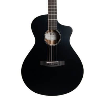 Cort CORE-MC Ovangkol Acoustic-Electric Guitar w/Gig-bag. Black Top Semi Gloss, B-Stock image 17