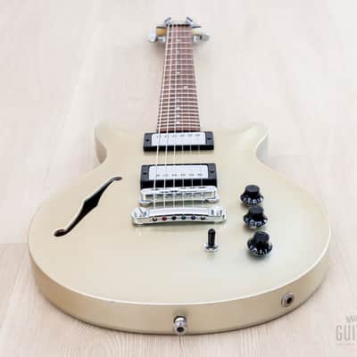 2001 Hamer USA Artist Semi-Hollow Guitar Silver Sparkle w/ Seymour Duncan '59 SH-1, Case image 10