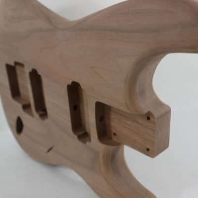 Unfinished Walnut HxH guitar body - fits Fender Strat Stratocaster neck Floyd Rose J1472 image 6