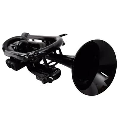 Tromba Pro Professional Bb Cornet - Black | Lightweight ABS Body with Stainless Steel Pistons & TrueNote Brass Leadpipe | Adjustable Tuning Slides & Valve Trigger | Durable & Beginner-Friendly image 2