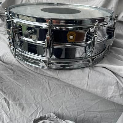 Ludwig Super-Ludwig COB (Supraphonic) 5x14" 10-Lug Brass Snare Drum with Keystone Badge 1960 - 1963 - Chrome over Brass image 3