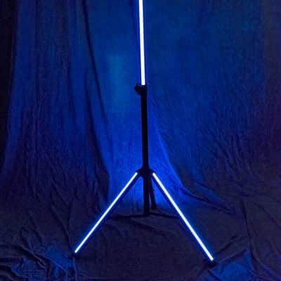 Vocopro SoundGlow-1200 12" Powered Speaker W/RGB Derby Light & Lighted Stand image 3