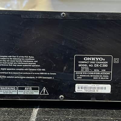 Onkyo DX-C390 6-Disc CD Player/Changer w/ Remote & Manual; Tested image 8