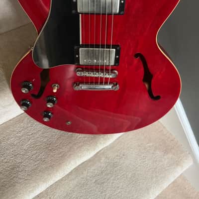 Left handed lefty Gibson Memphis '63 ES-335 Block 2015 - Sixties Cherry VOS image 17