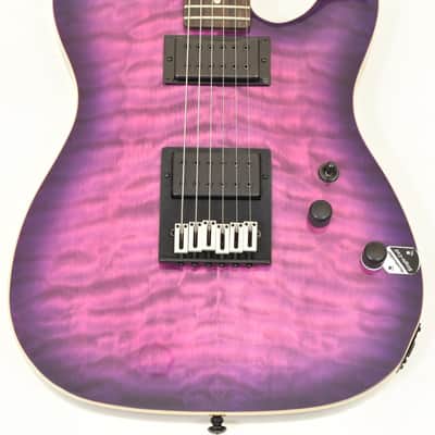 Schecter PT Pro Guitar Trans Purple Burst B-Stock 2272 image 2