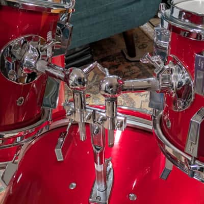 Sonor Made in Germany Mid 70's Champion Red 4 Pc Drum Set 22, 16, 8, 9, Clean! image 22