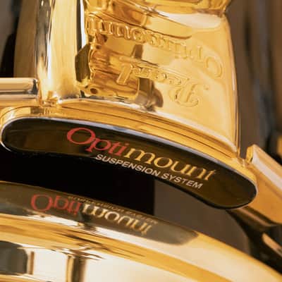 PEARL MASTERS PREMIUM BIRCH (BRP) 5 PIECE DRUM KIT, BLACK MIST, GOLD FITTINGS (PRE-LOVED) image 10