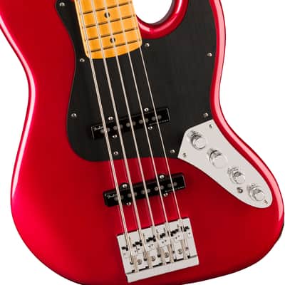 Fender American Ultra II Jazz Bass V Maple FB Sinister Red with Case image 3