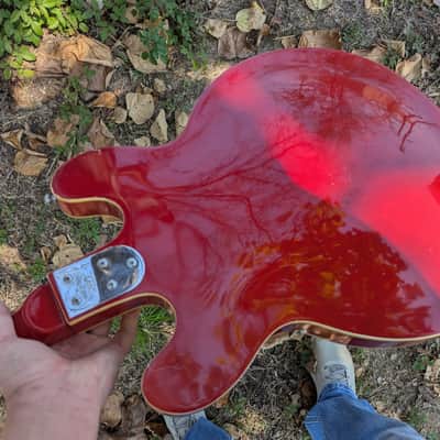Greco EG-135 Hollowbody Guitar 60s - Cherry Red image 4