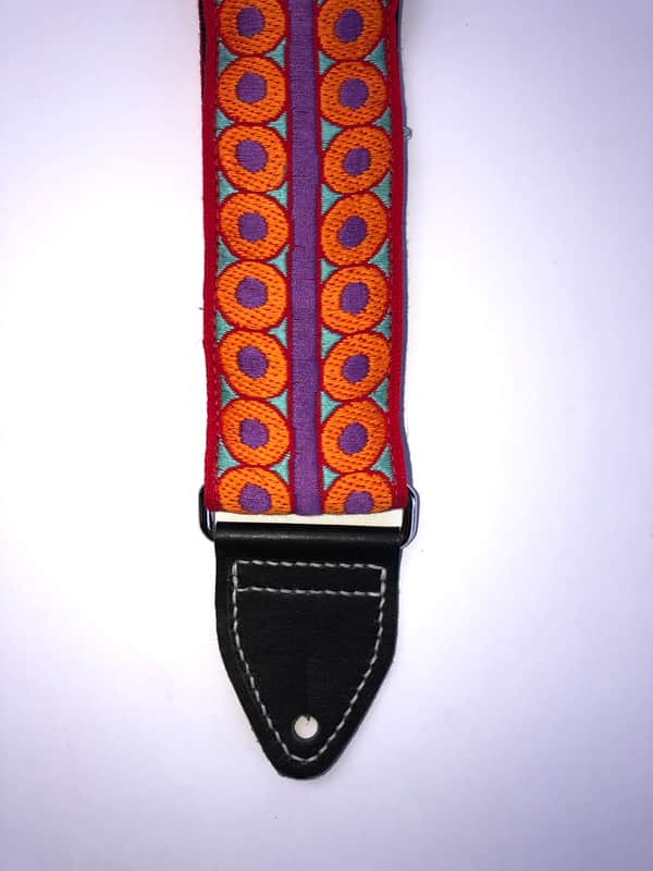 Tremolo Leather Co.  Orange Spaghettios Strap image 1