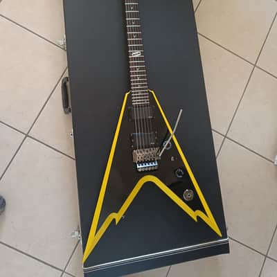 Dean Razorback V 255 Black with Yellow bewels | Reverb